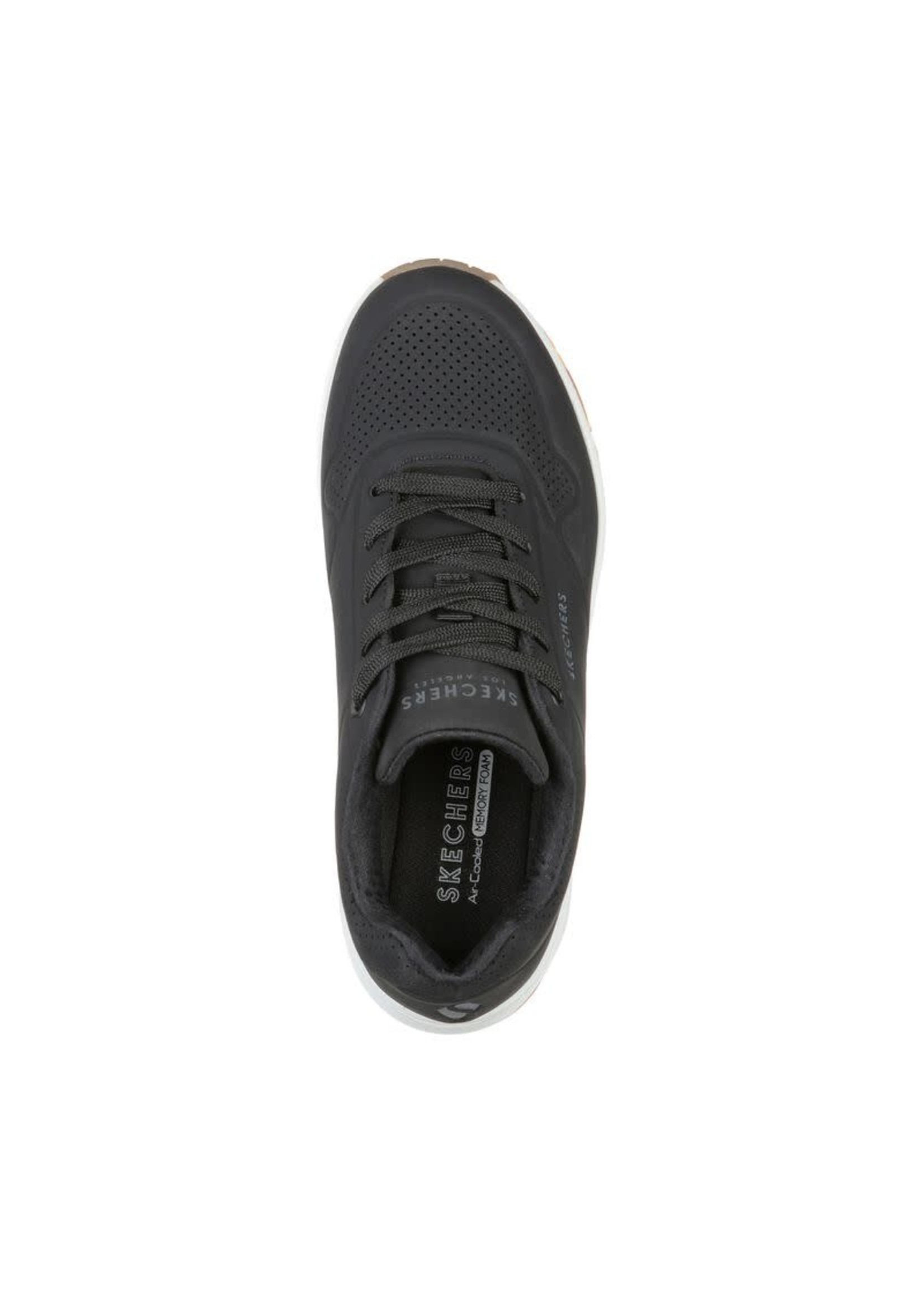 Skechers Women's Uno -Stand on Air Sneaker, 73690-Black/White
