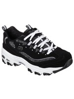 Skechers Women's Memory Foam D'Lites  Sneaker - 11936 Me Time -Black/White