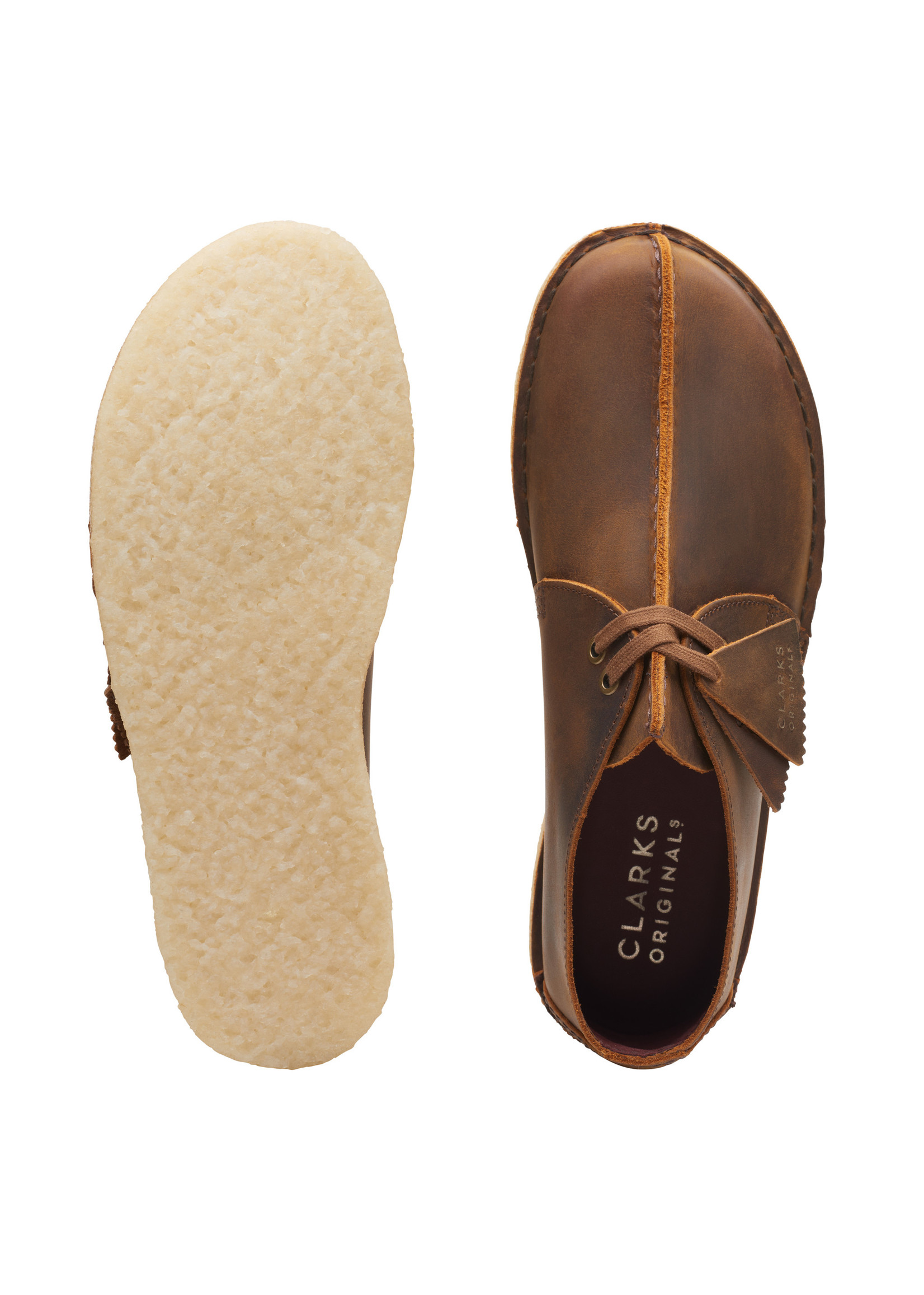 Clarks Mens Iconic Desert Trek Brown Beeswax Brown Leather