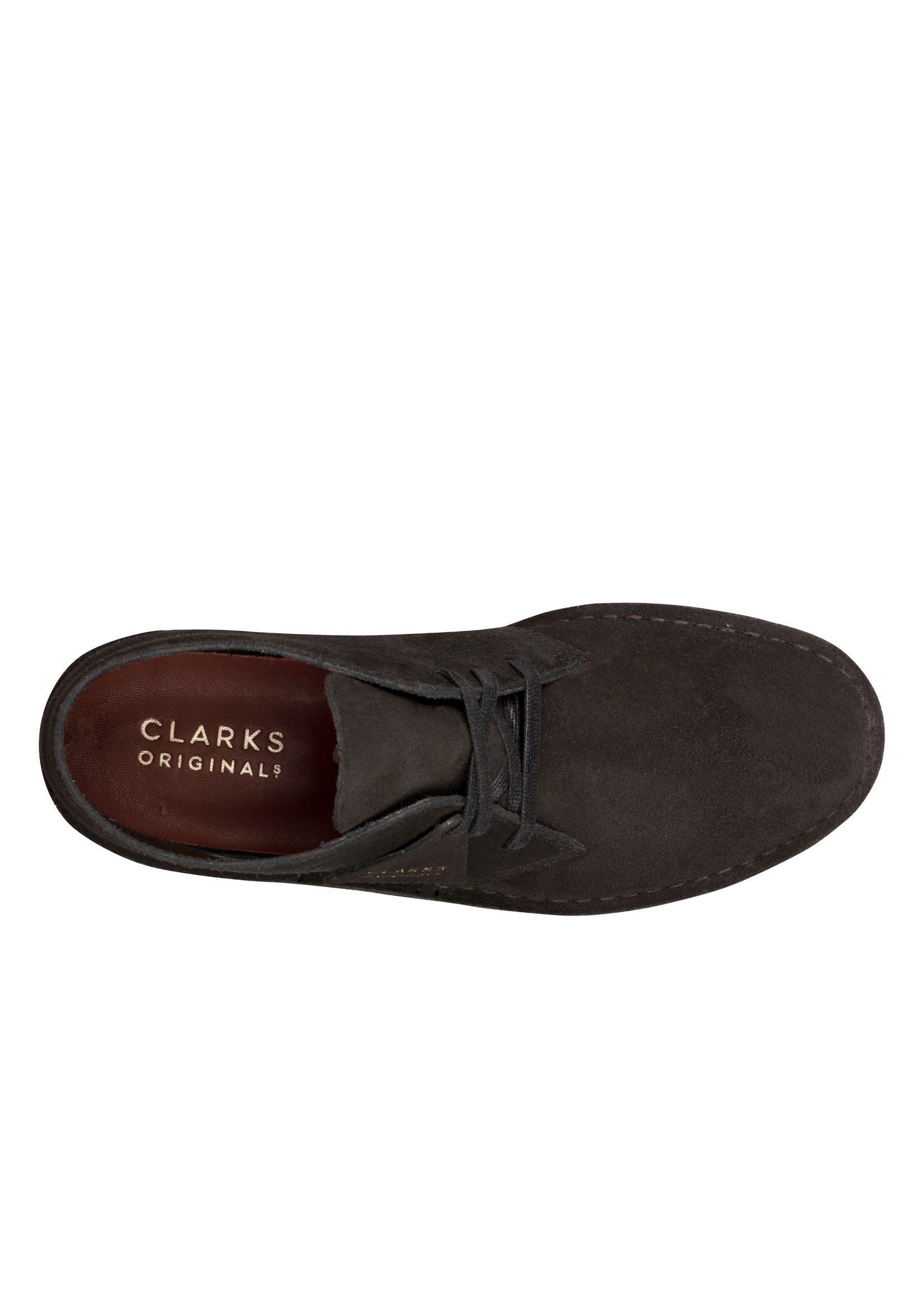 Clarks Mens Originals Desert Coal Black Suede 26154809