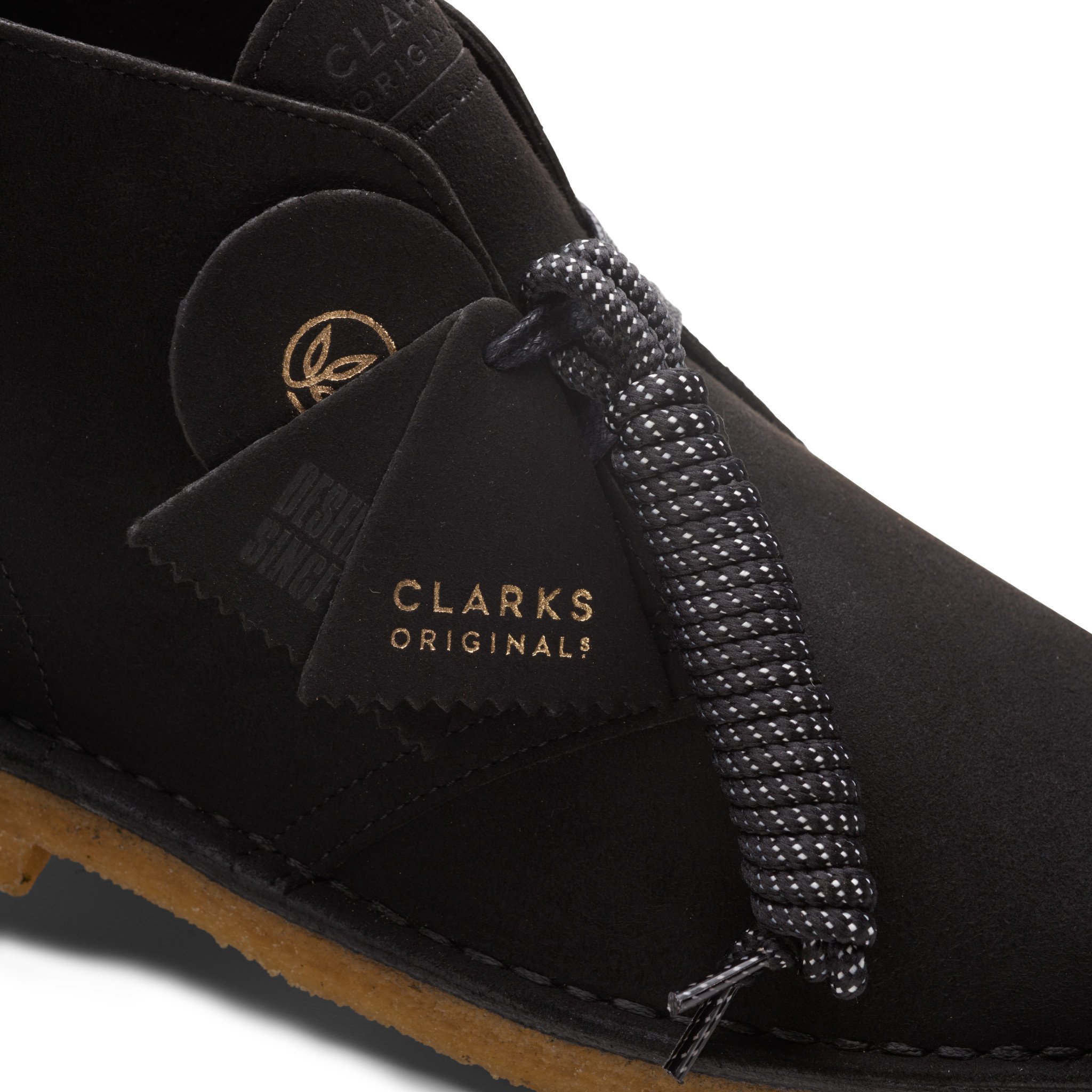 Clarks Vegan Desert Boot Black Textile