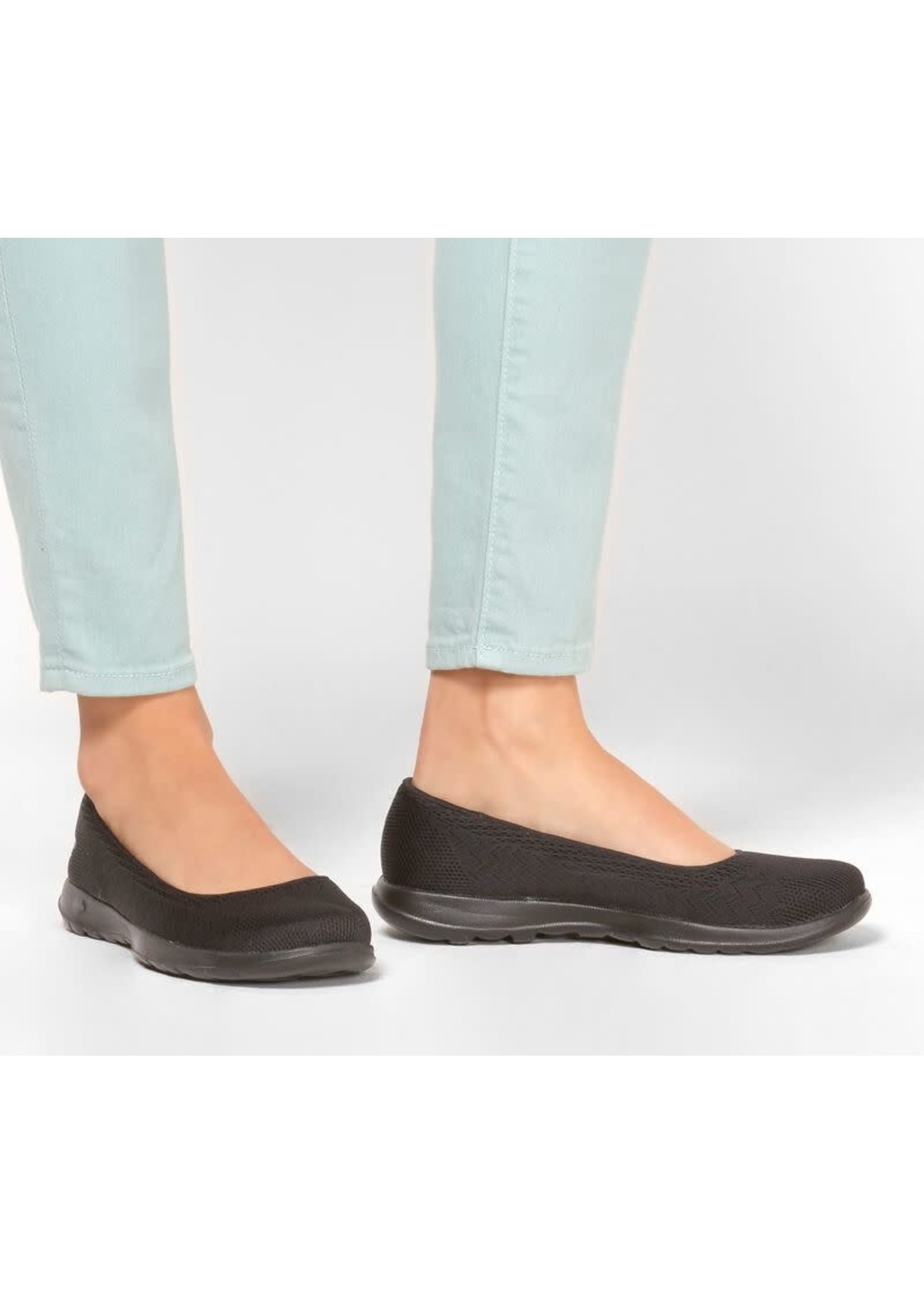 Skechers Go Walk Lite-15400 Dreamer Ballet Flat Black