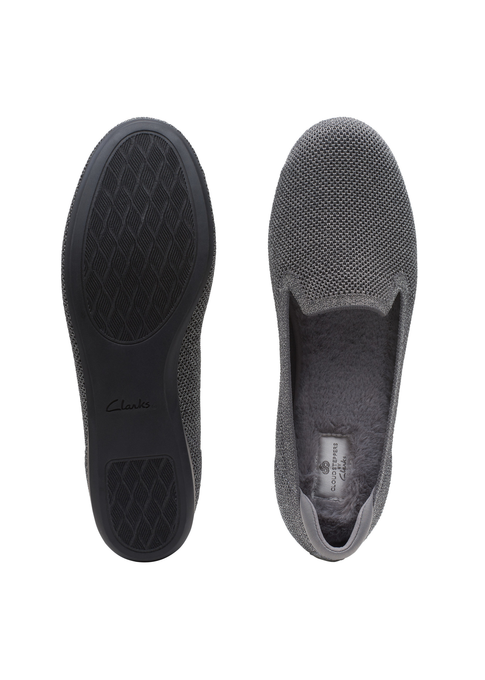 Clarks CLOUDSTEPPERS Clarks Women's Carly Dream Pewter Metallic Slipper