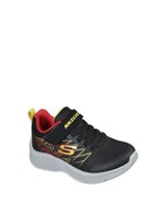 Skechers Boys Microspec Texlor Sneaker, Black/Red