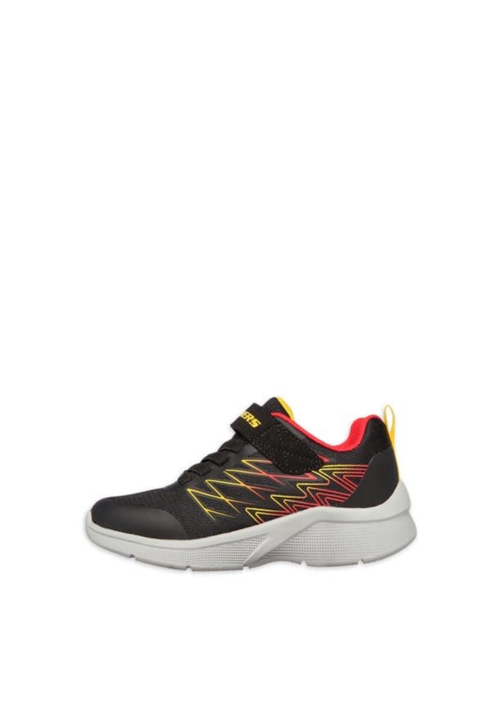 Skechers Boys Microspec Texlor Sneaker, Black/Red