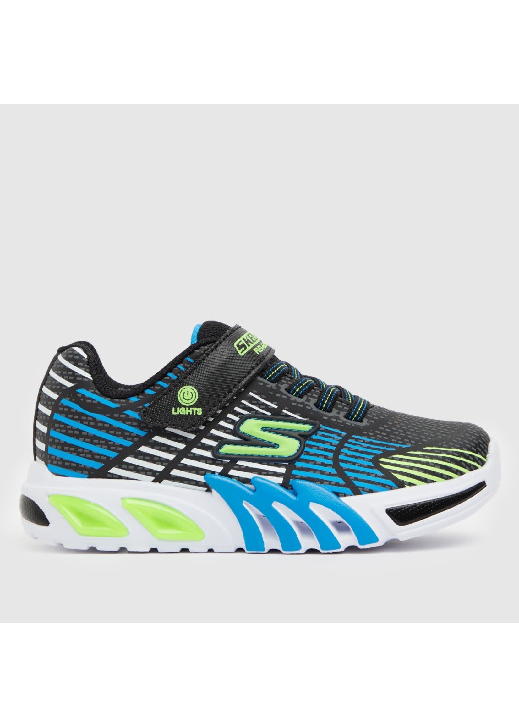 Skechers Kids Boy s Flex Glow Elite Sneaker Black Blue Lime