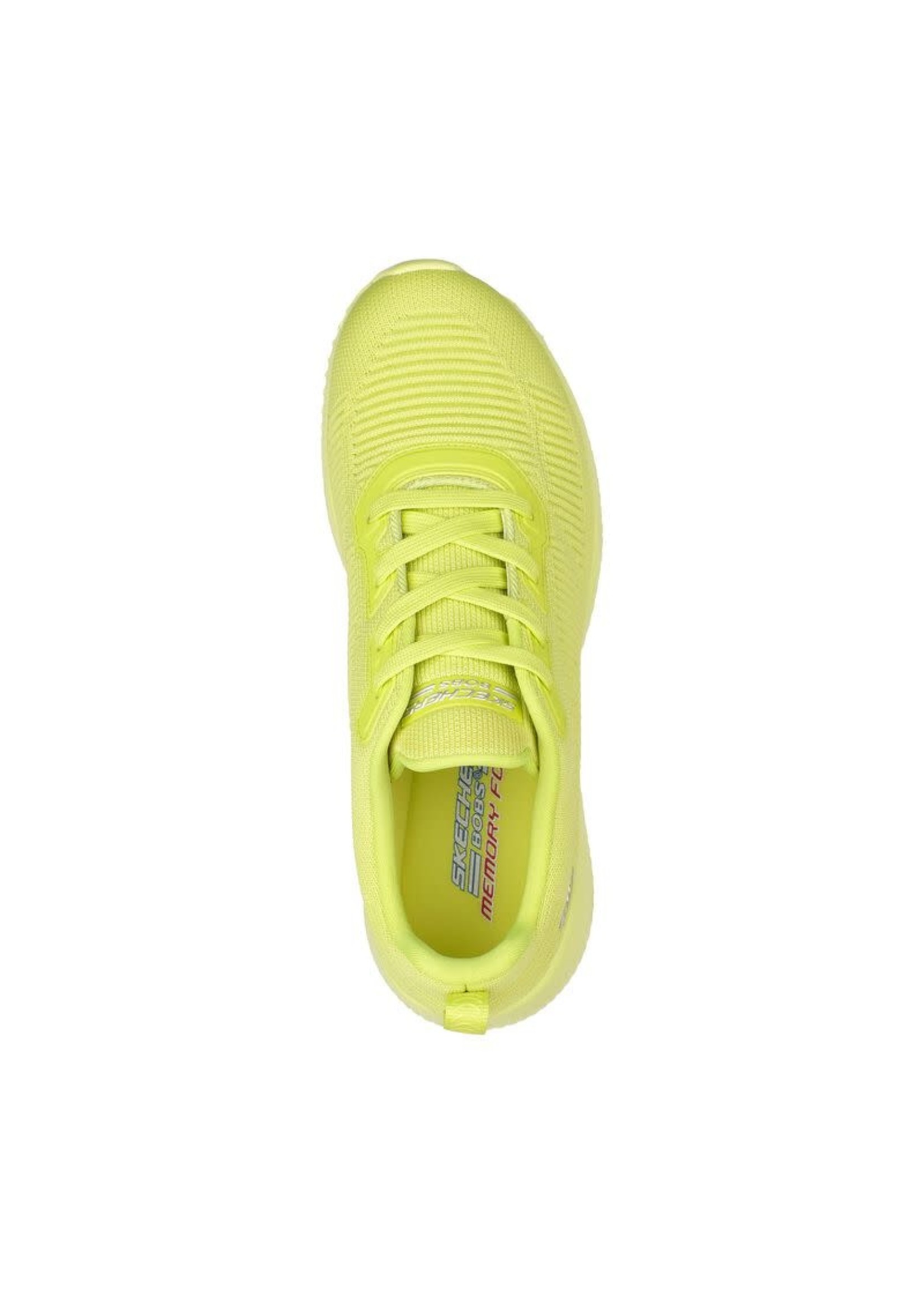 Skechers Bobs Sport Squad Tough Talk Womens Sneakers Neon Yellow