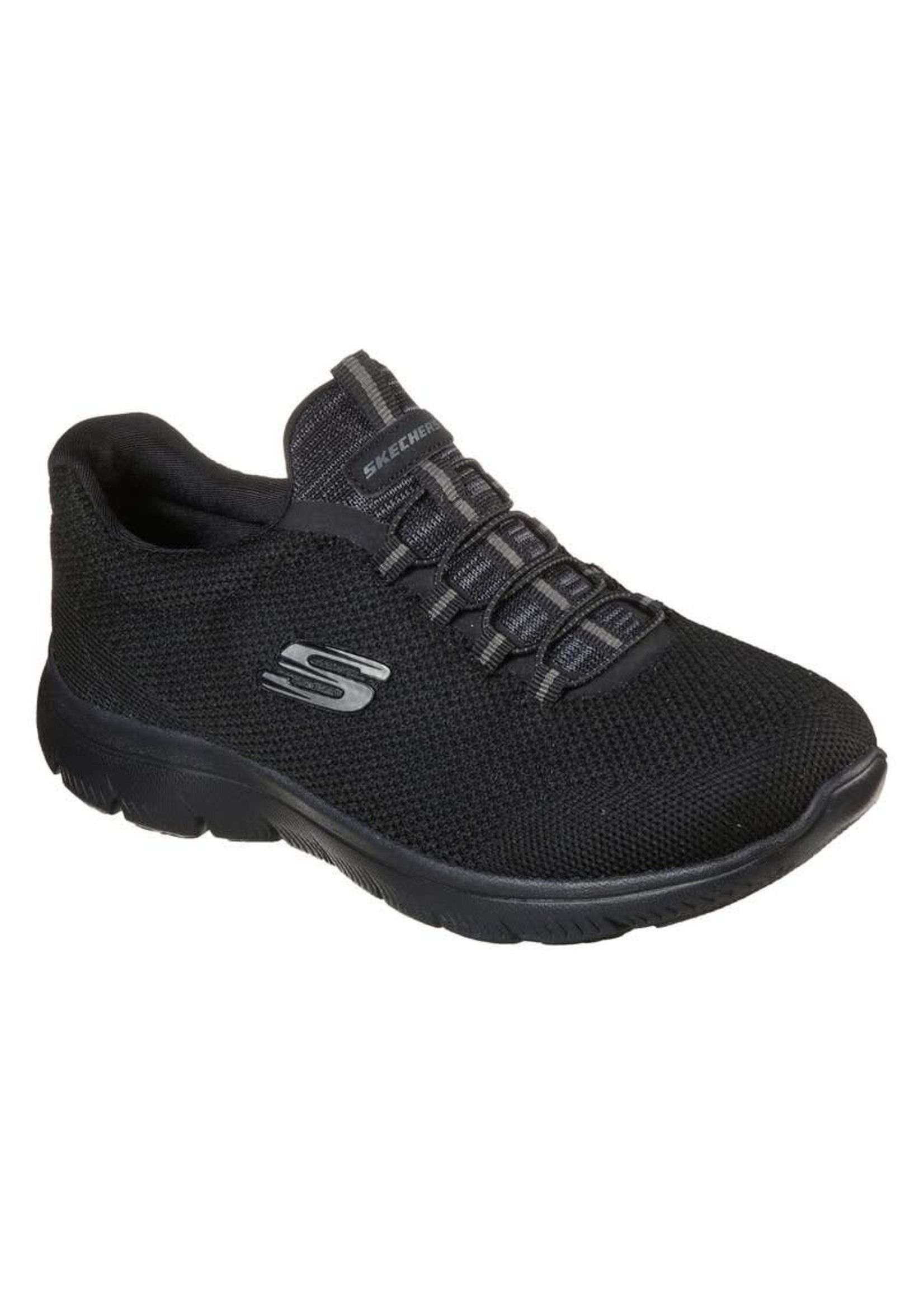 Skechers Women's Summits Cool Classic Athleisure Sneaker, Black/Black