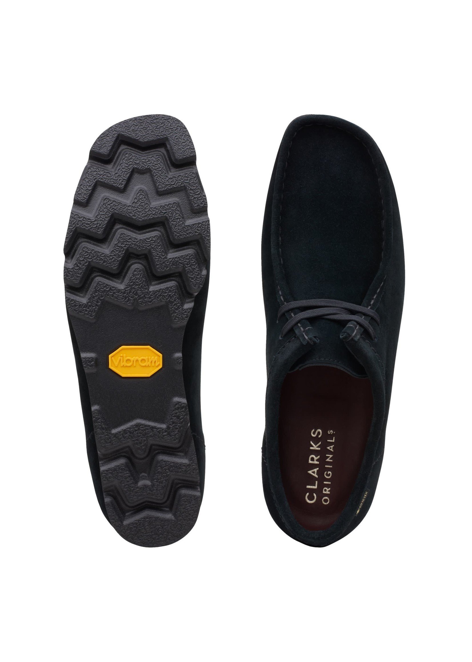 Men's Wallabee GTX Shoes, Black Suede - SHOE PLUS - Low Prices