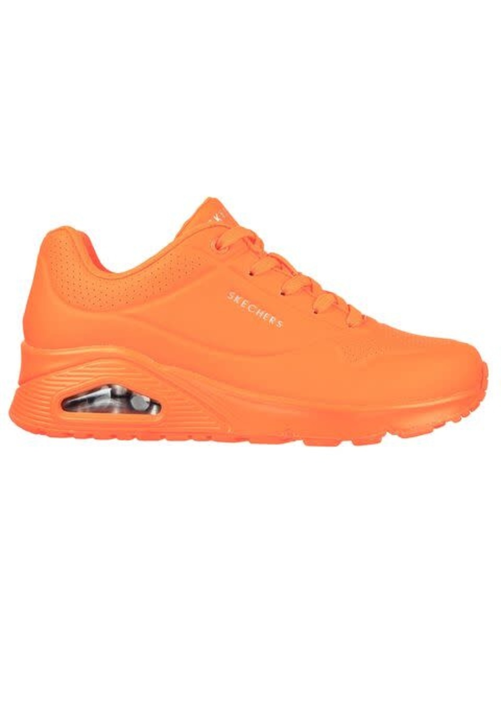 Skechers Women's Street Women's Uno - Night Shades Sneaker 73667, Neon Orange