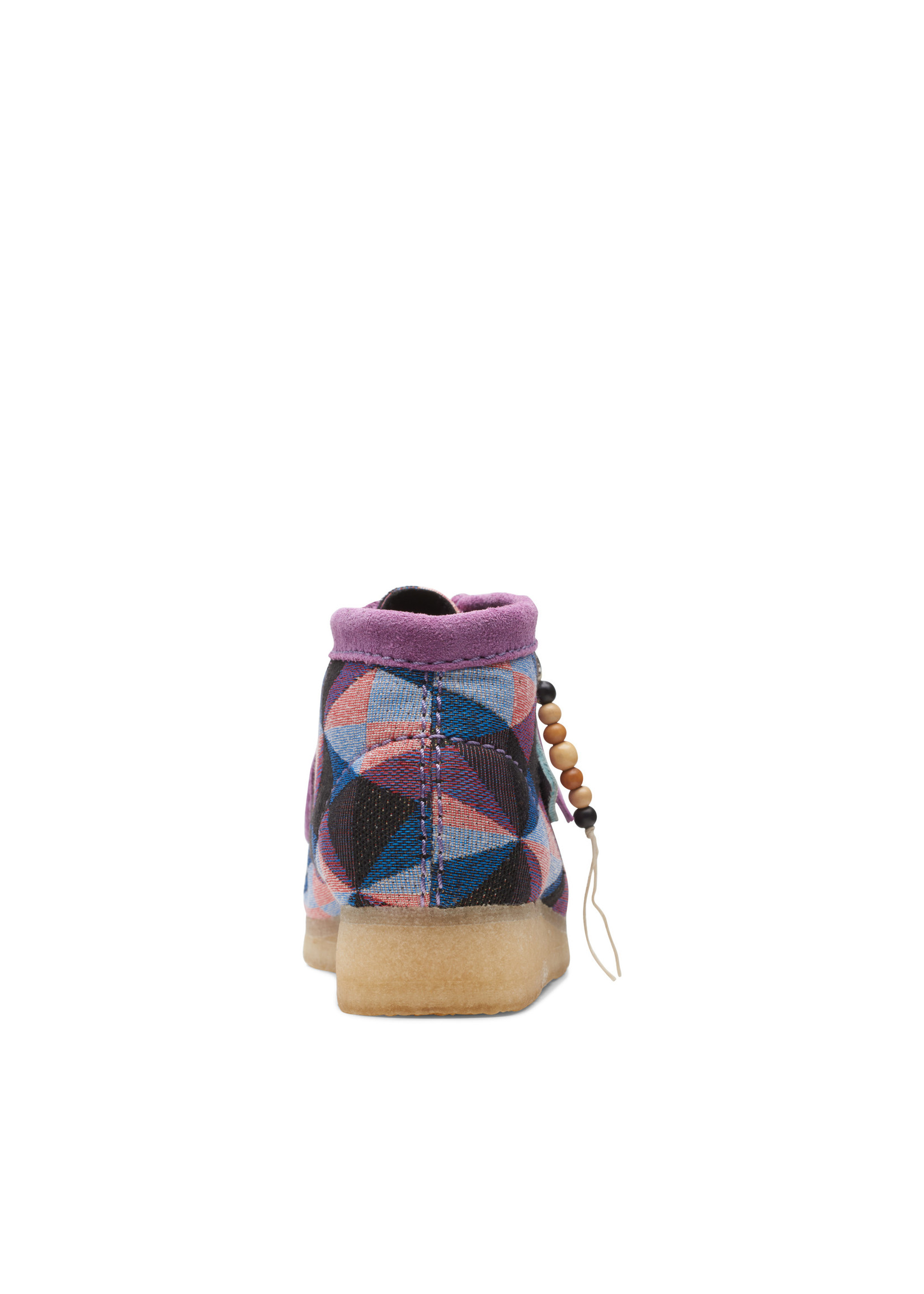 Clarks Womens Wallabee Boot. Purple Combi