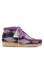 Clarks Womens Wallabee Boot. Purple Combi