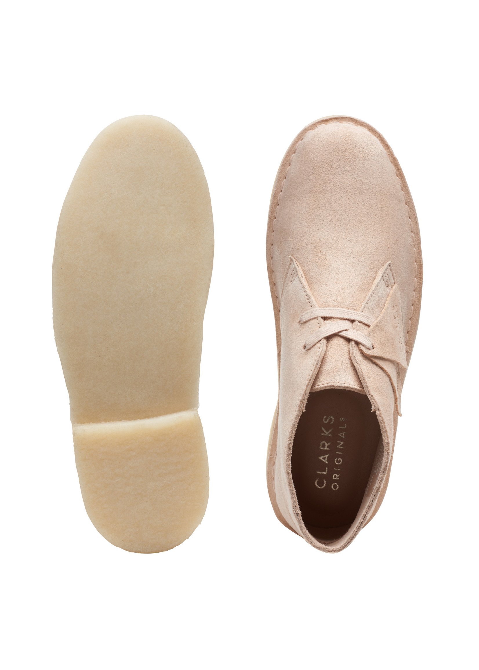 Clarks Womens  Desert Boot. Natural Sued Beige | 26165814