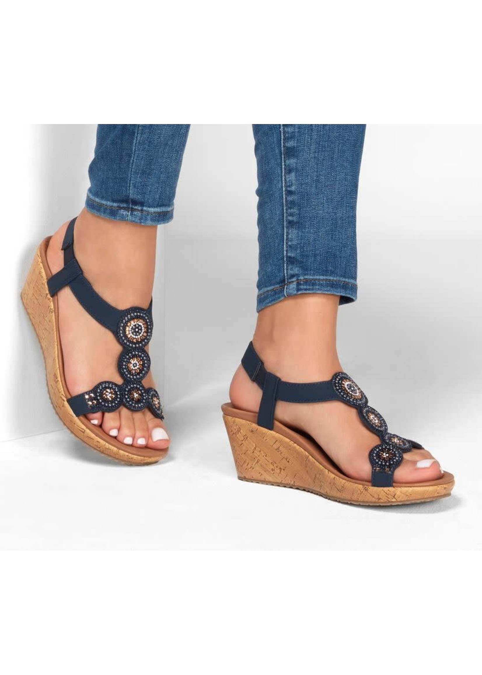 Skechers Women's Beverlee -Date Glam - Navy Blue