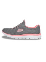 Skechers Women's Summits Cool Classic Athleisure Sneaker, Light Gray Lavender