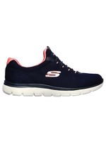 Skechers Women's Summits Cool Classic Athleisure Sneaker, Navy/Pink