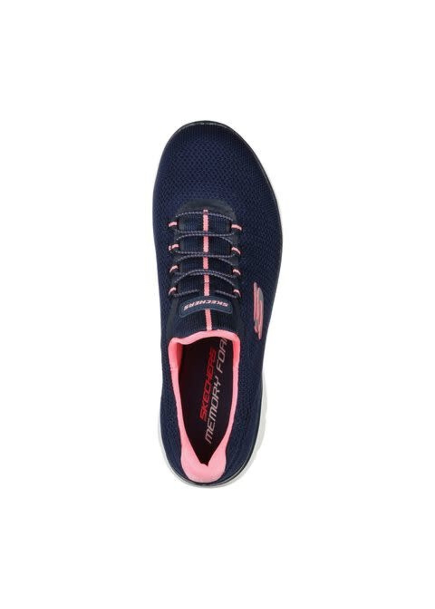 Skechers Women's Summits Cool Classic Athleisure Sneaker, Navy/Pink