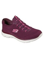 Skechers Women's Summits Cool Classic Athleisure Sneaker, Burgandy red