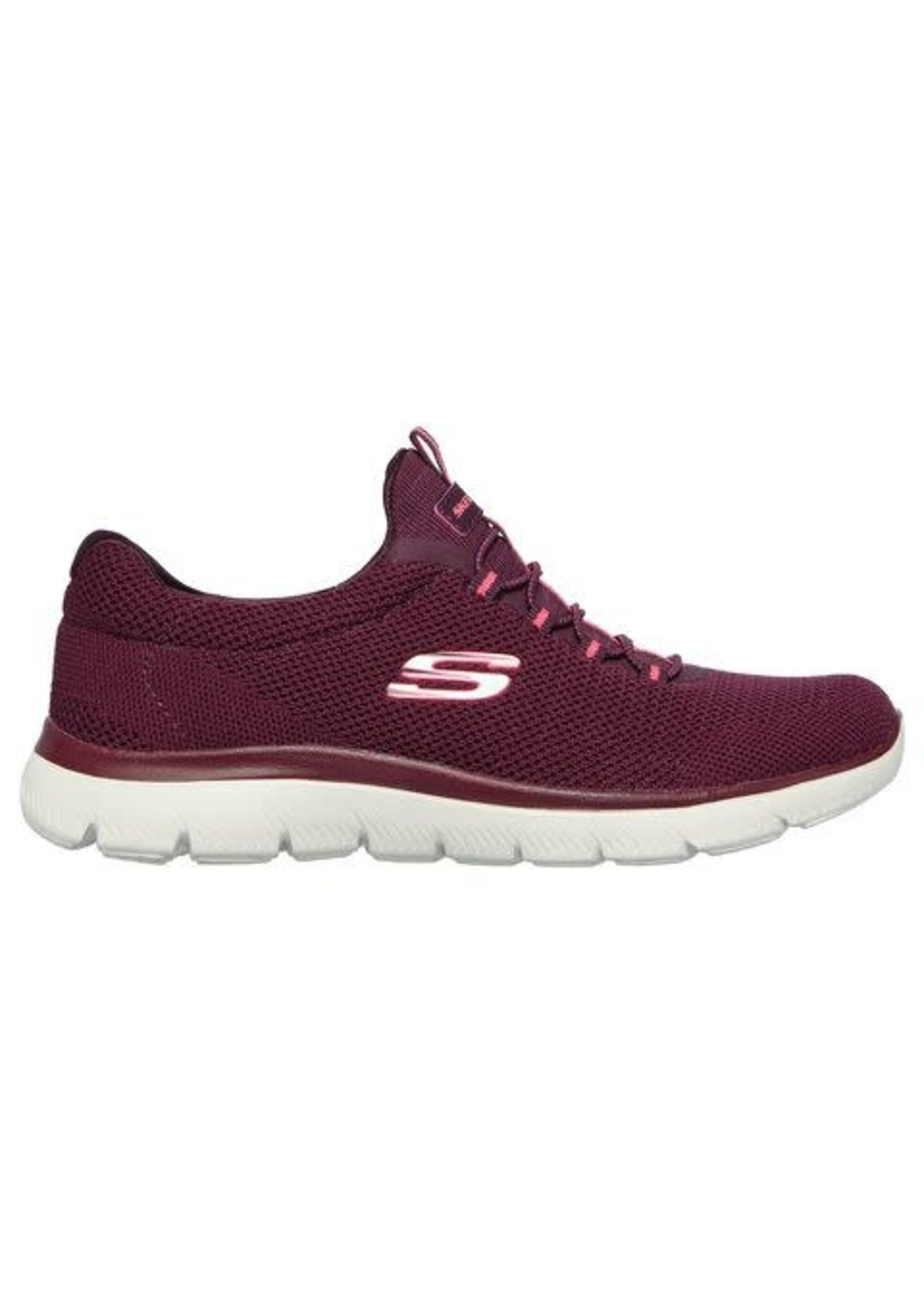 Skechers Women's Summits Cool Classic Athleisure Sneaker, Burgandy red
