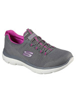 Skechers Women's Summits Cool Classic Athleisure Sneaker, Charcoal/Purple
