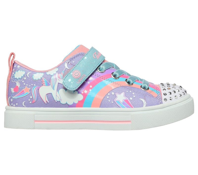 Skechers Girls Sport Lighted Twinkle Toes Twinkle Sparks Unicorn Charmed 314789L Lavender Multi SHOE PLUS Low Prices Express Shipping 100s of Items to Choose From