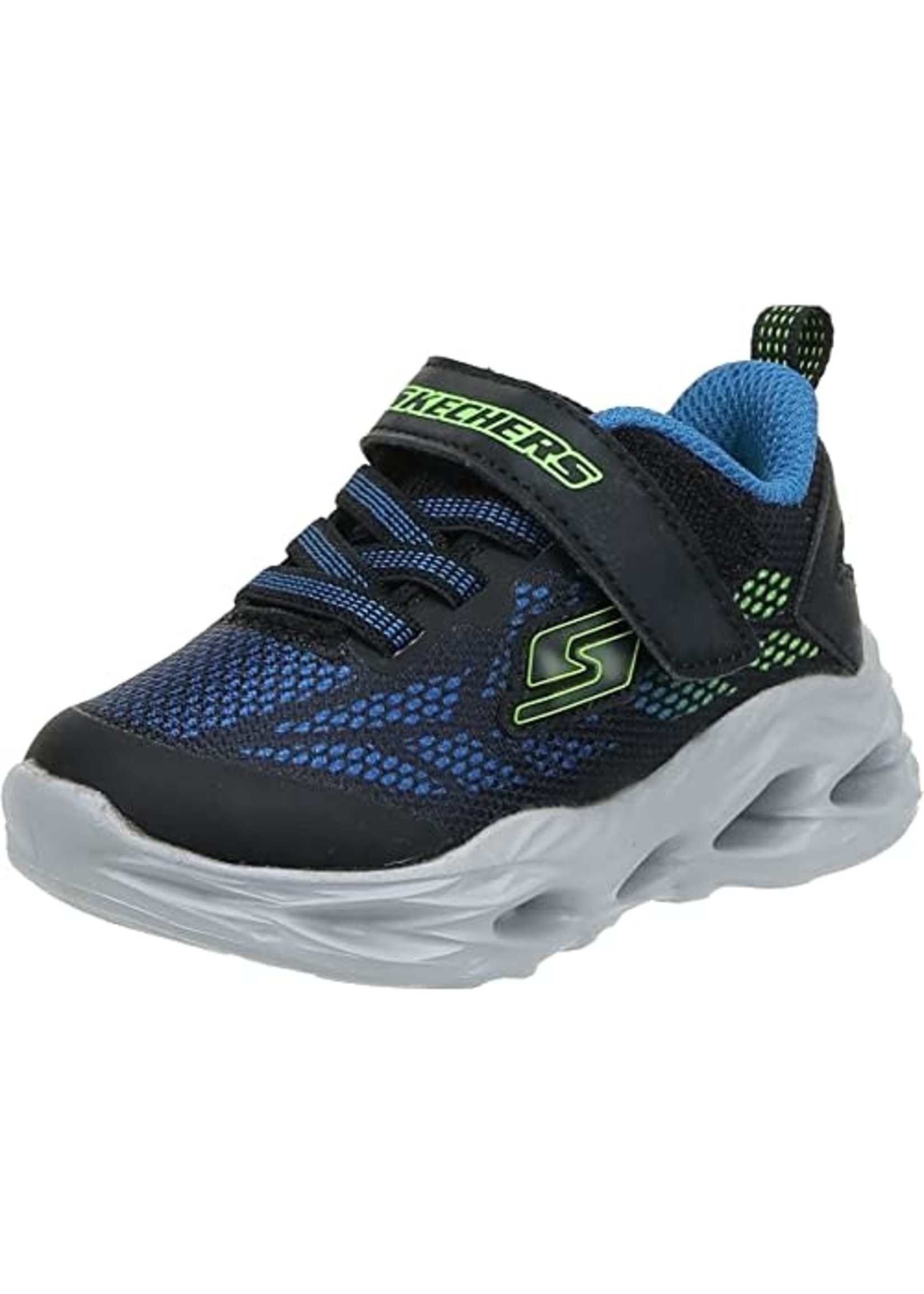 Skechers Boys S Lights Vortex-Flash Black/Blue/Lime