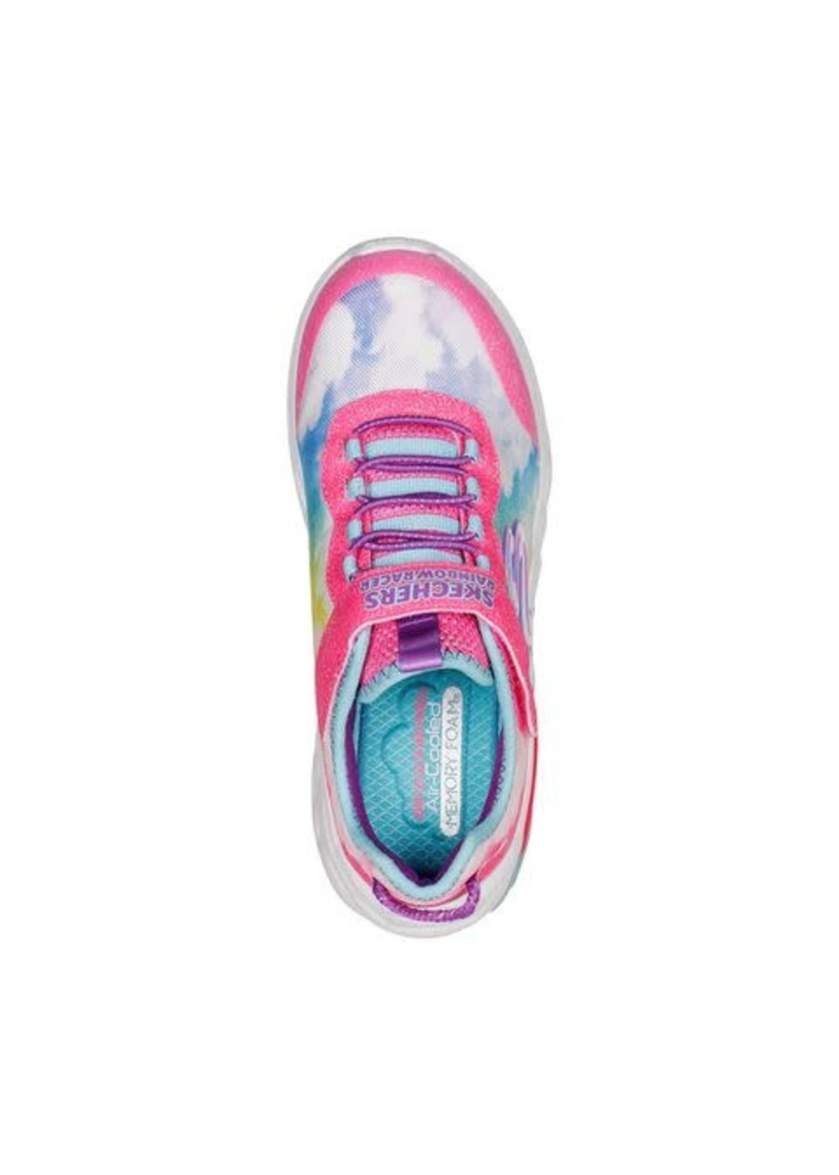 Skechers Girls Preschool Rainbow Racer Lighted Gore and Strap Shoes 302300 Pink Multi SHOE PLUS Low Prices Express Shipping 100s of Items to Choose From