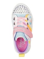Skechers Girls Sport Lighted - Twinkle Toes: Twinkle Sparks - Unicorn Charmed 314789L White/Multi