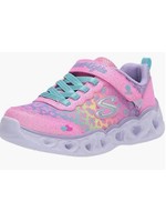 Skechers Kids Girls Heart Lights-Shimmer Spots Sneaker, 302145L Pink/Multi,  Big Kid