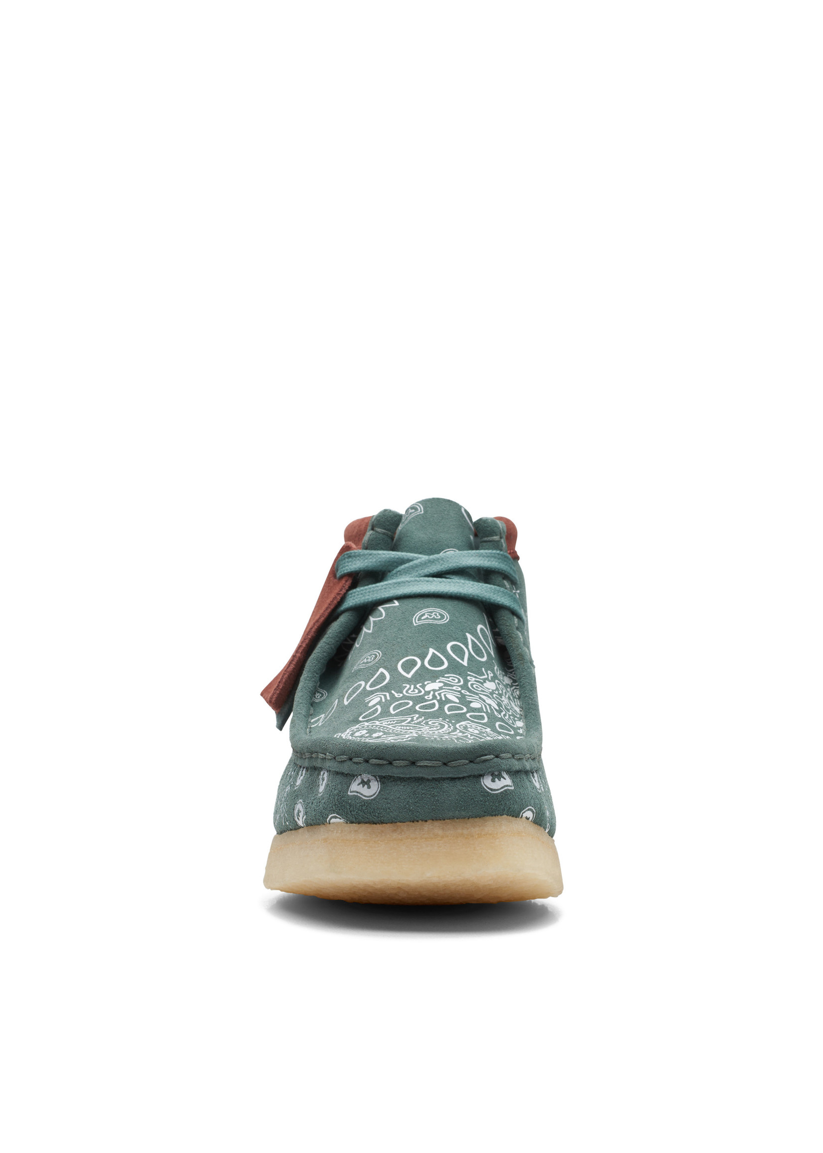 Clarks Womens Icon Wallabee Boot. Green Paisley 26168743