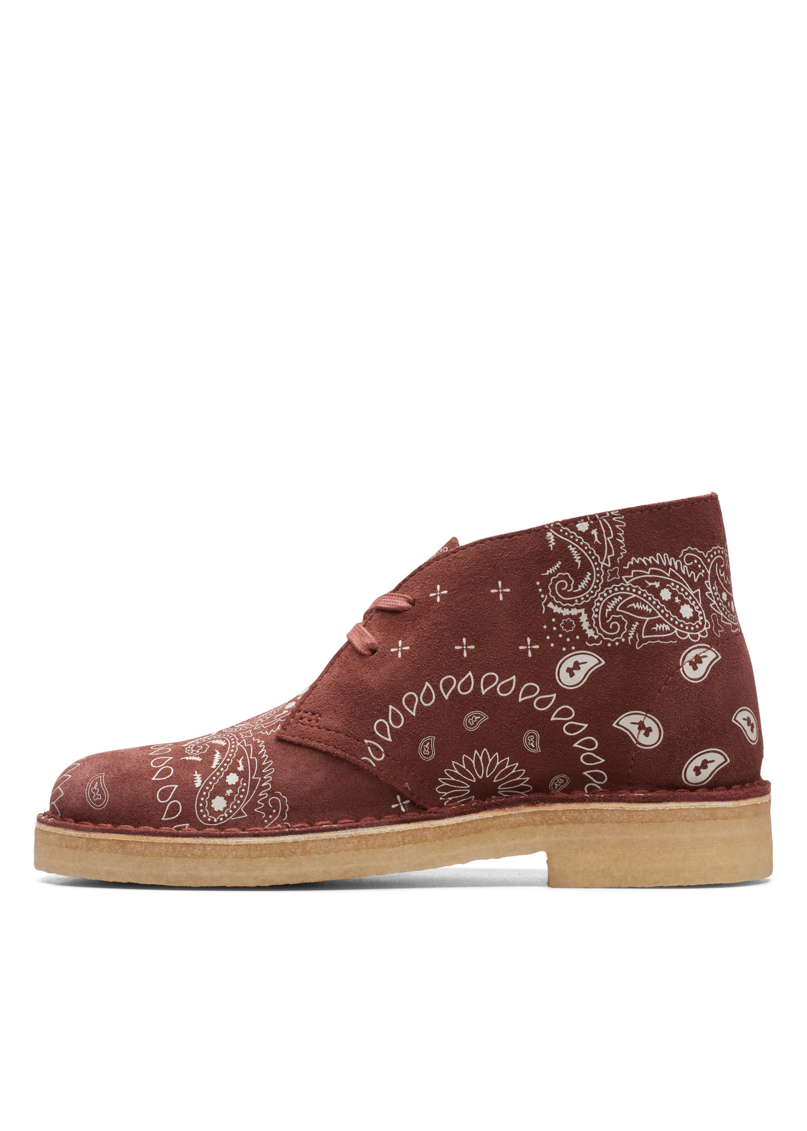 Clarks Womens Icon Desert Boot Brick (Dark Red) Paisley 26168784