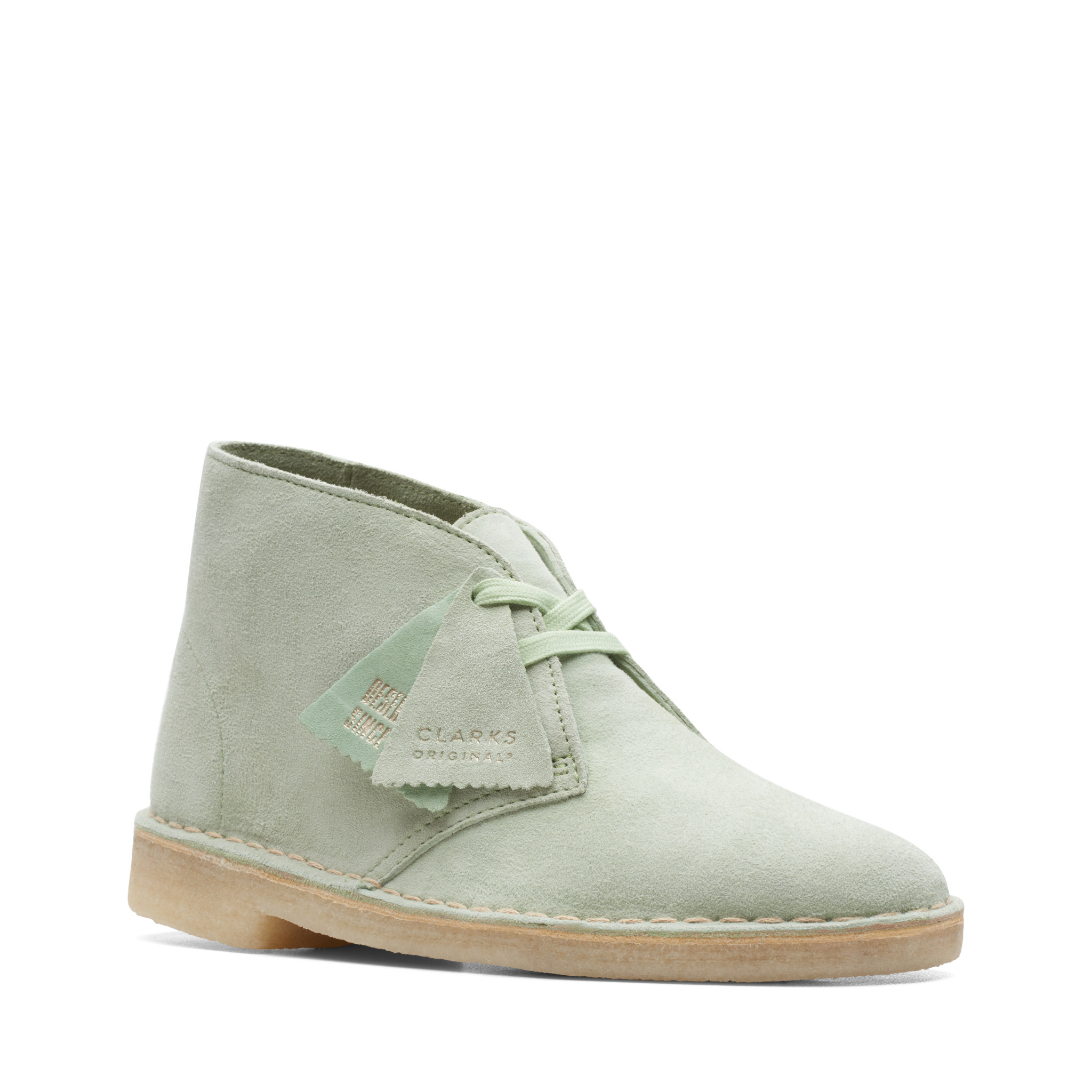 Clarks Womens Icon Desert Boot Pale Green 26165559 - SHOE PLUS