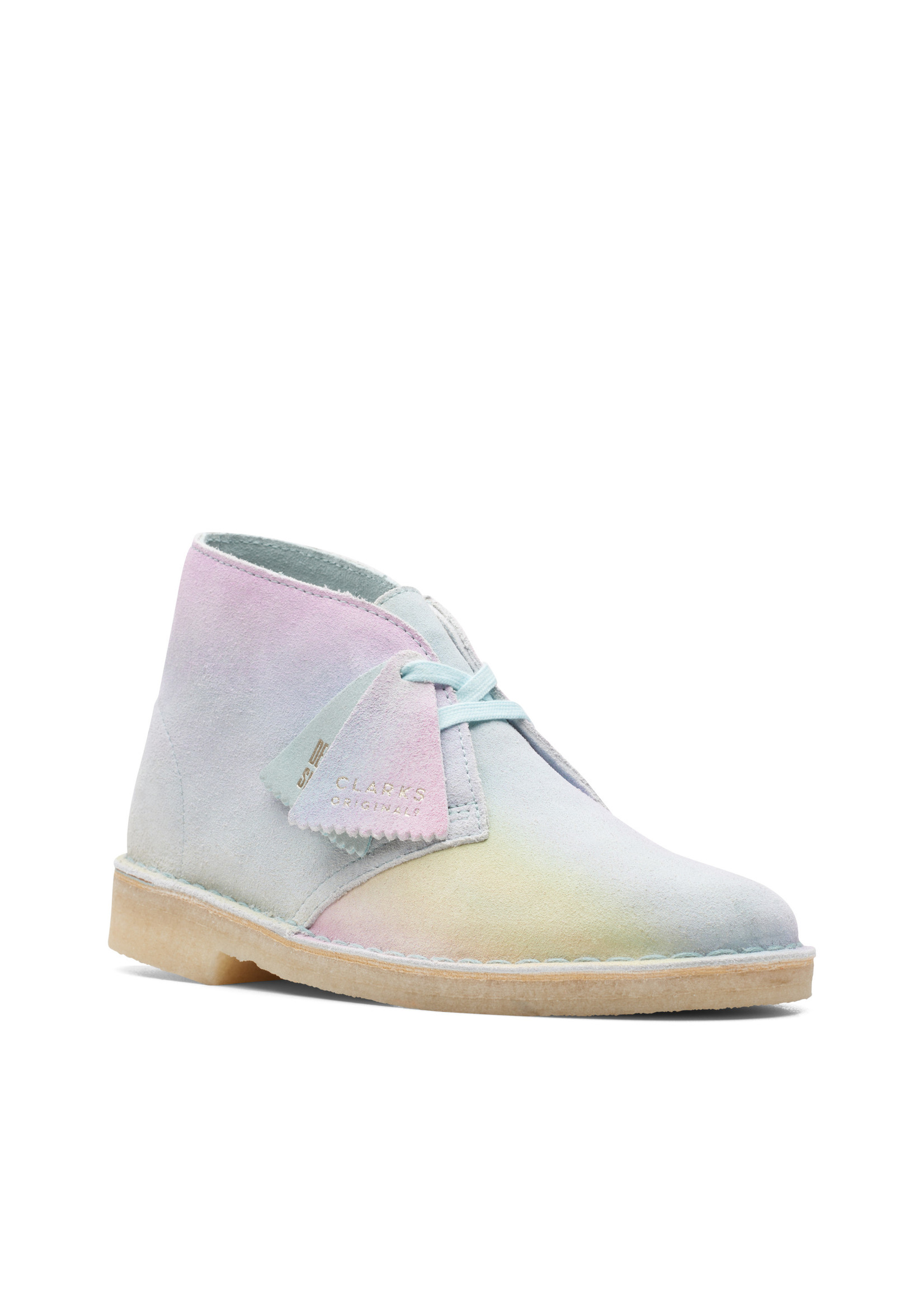 Clarks Womens Original Icon  Desert Boot White/Blue 26165562