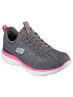 Skechers Women's Summits Free Classics Athleisure Sneaker, Charcoal Grey/Multi