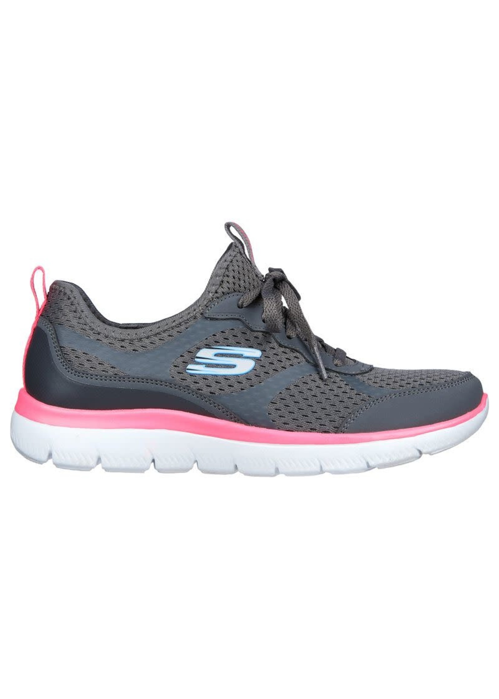 Skechers Women's Summits Free Classics Athleisure Sneaker, Charcoal Grey/Multi