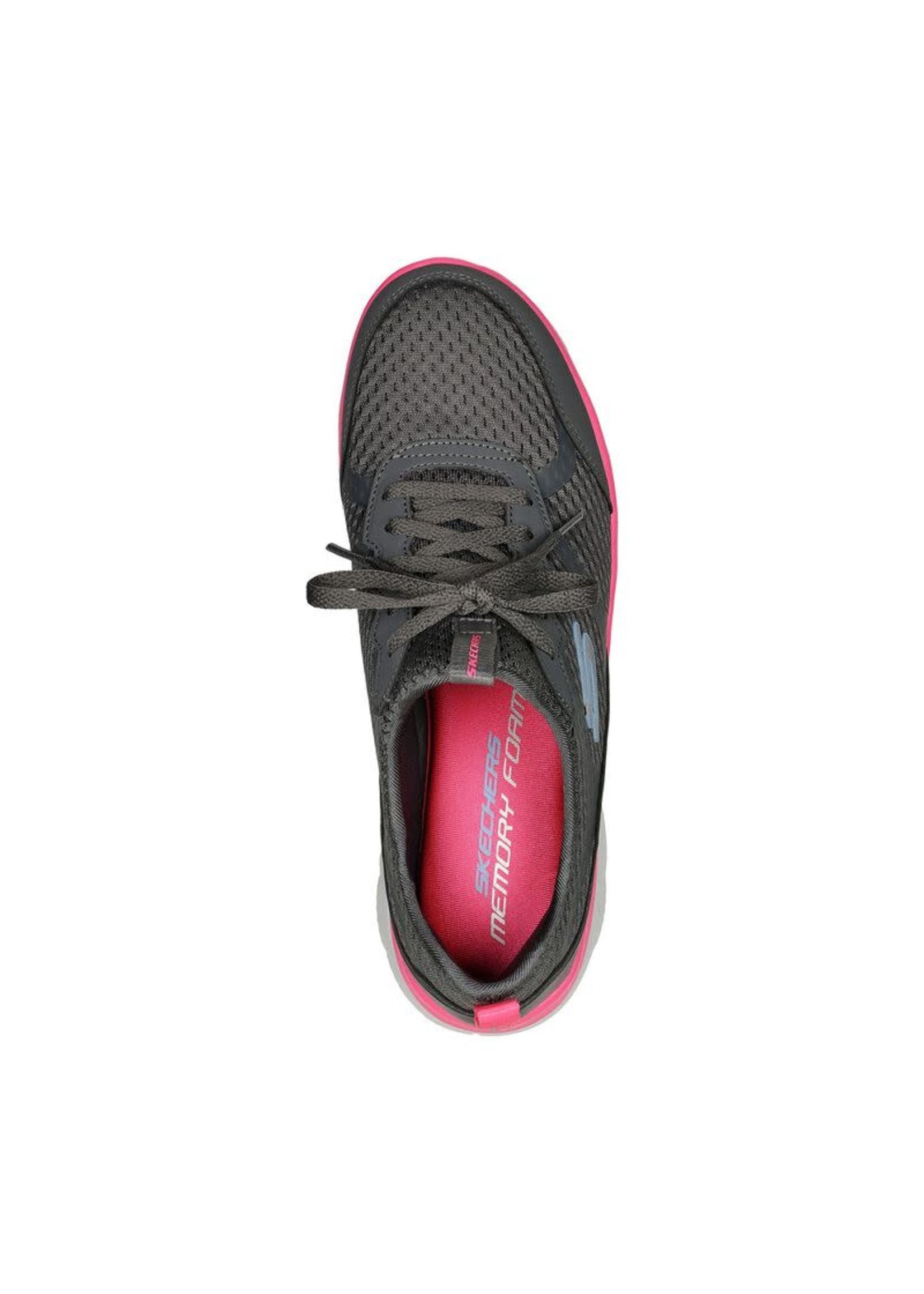 Skechers Women's Summits Free Classics Athleisure Sneaker, Charcoal Grey/Multi
