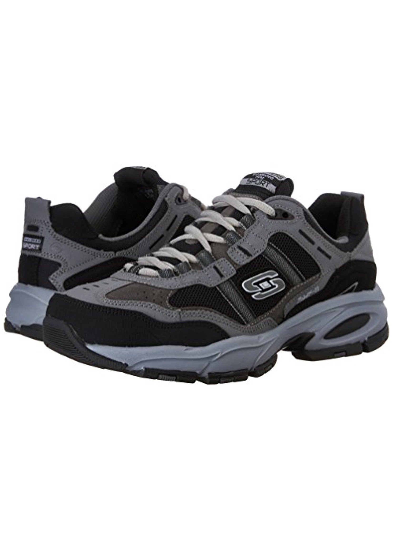 Skechers Vigor 2.0 Trait 51241EW Memory Foam™ Comfort insole Sneakers Wide Fit Charcoal/Black PLUS