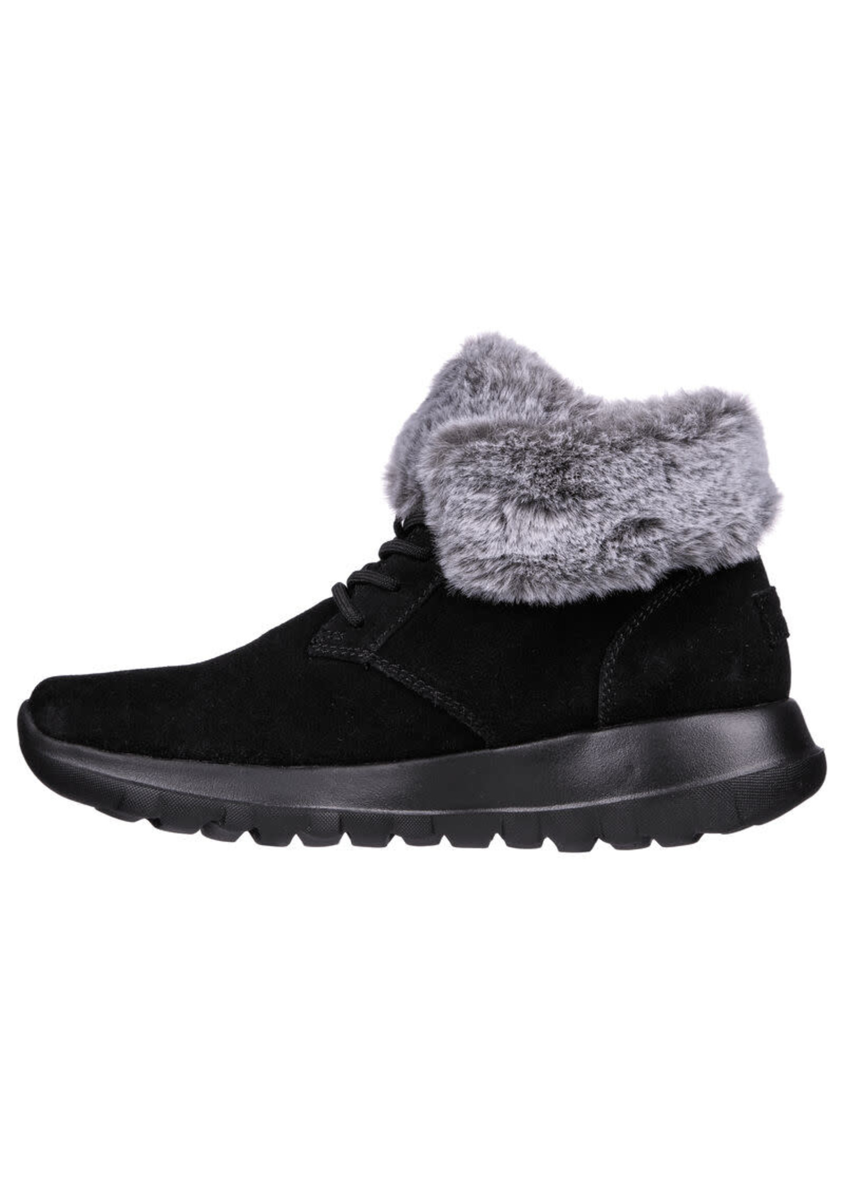 Skechers Womens ON-The-GO Joy-Plush Dreams Fashion Boot, Black/Grey