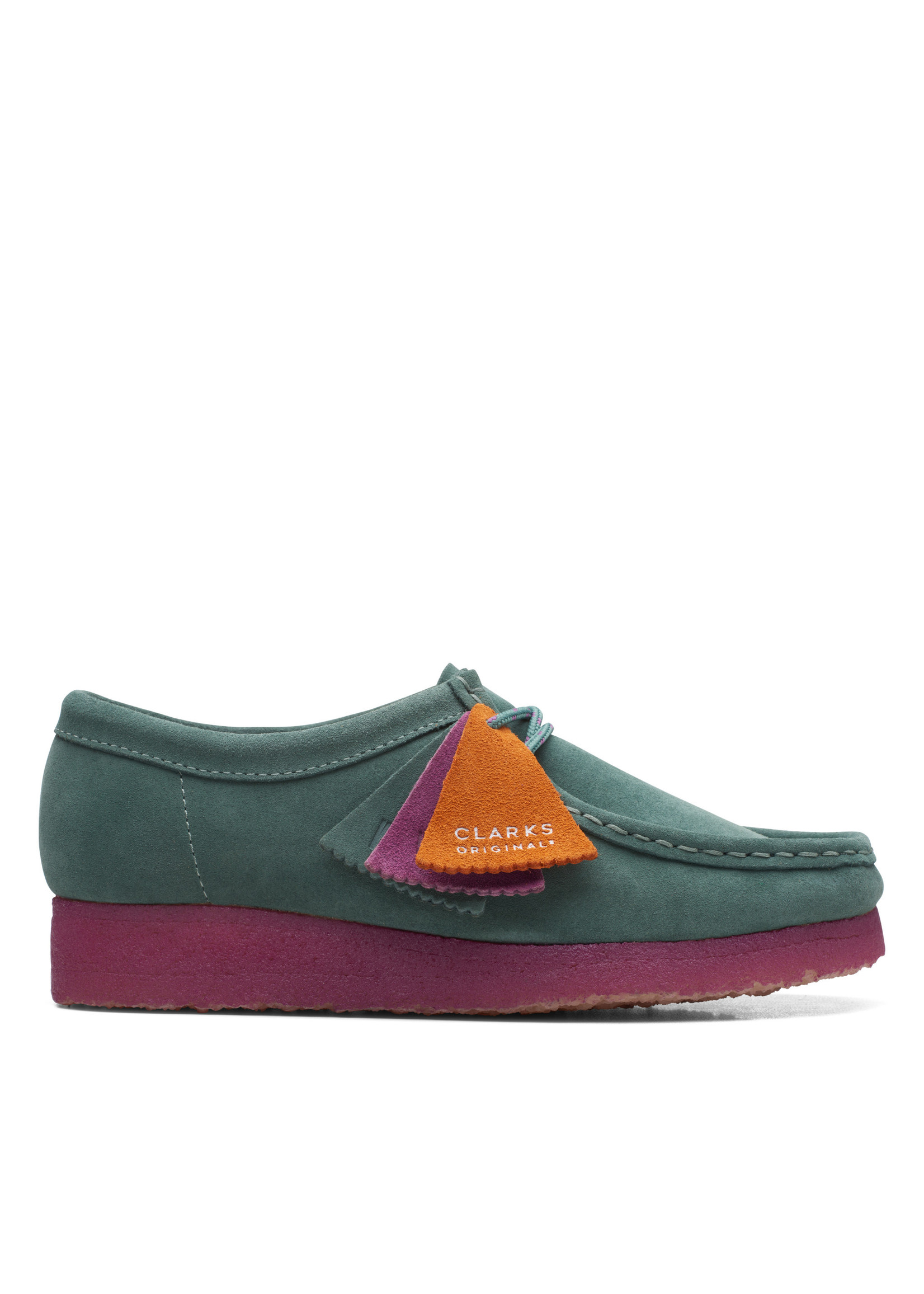 Clarks Womens Icon Wallabee. Teal BlueCombination 26168644 - SHOE PLUS