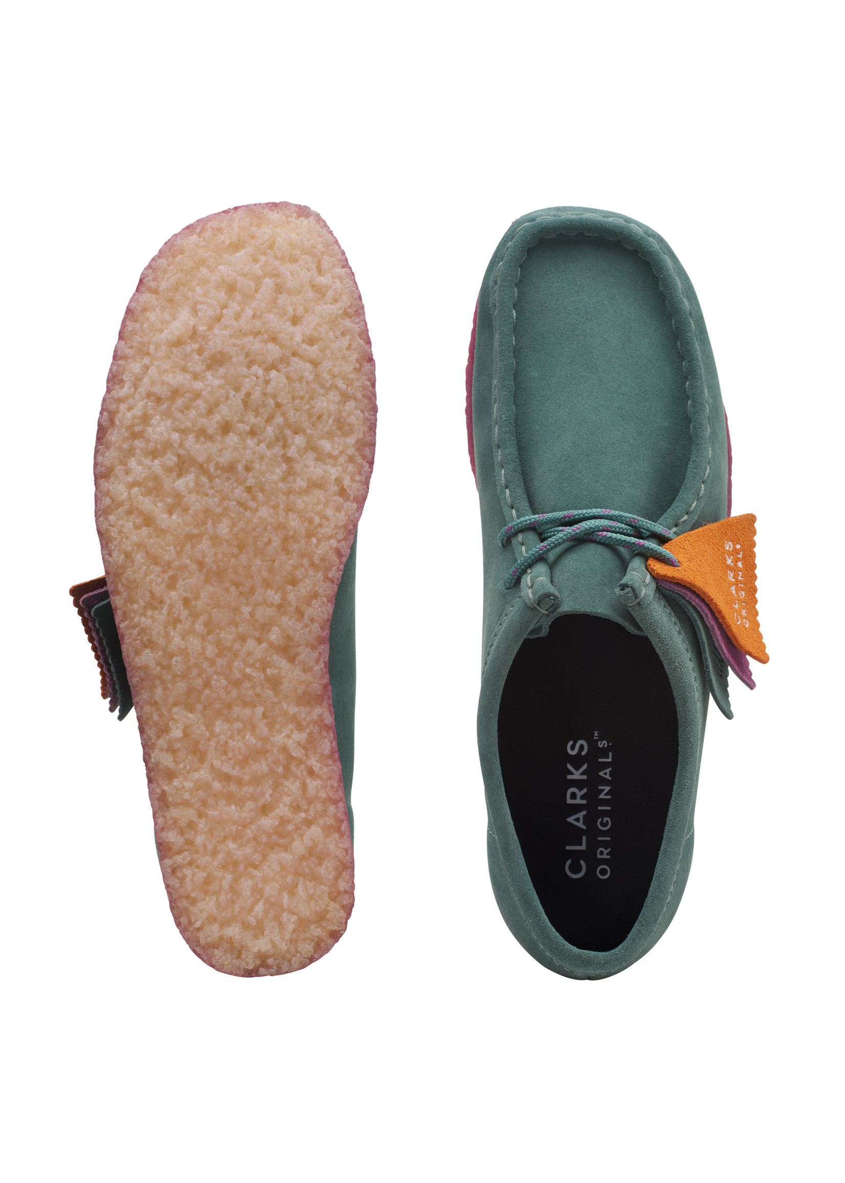 Clarks Womens Icon Wallabee. Teal  Blue Combination 26168644