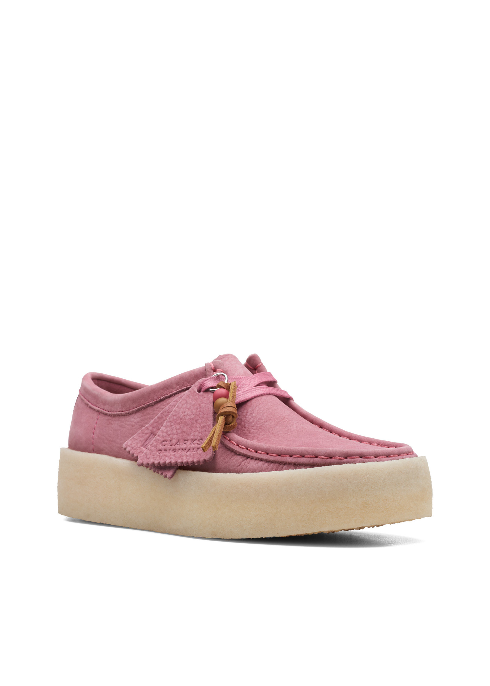 Clarks Womens Wallabee Cup Pink Nubuck 26168664