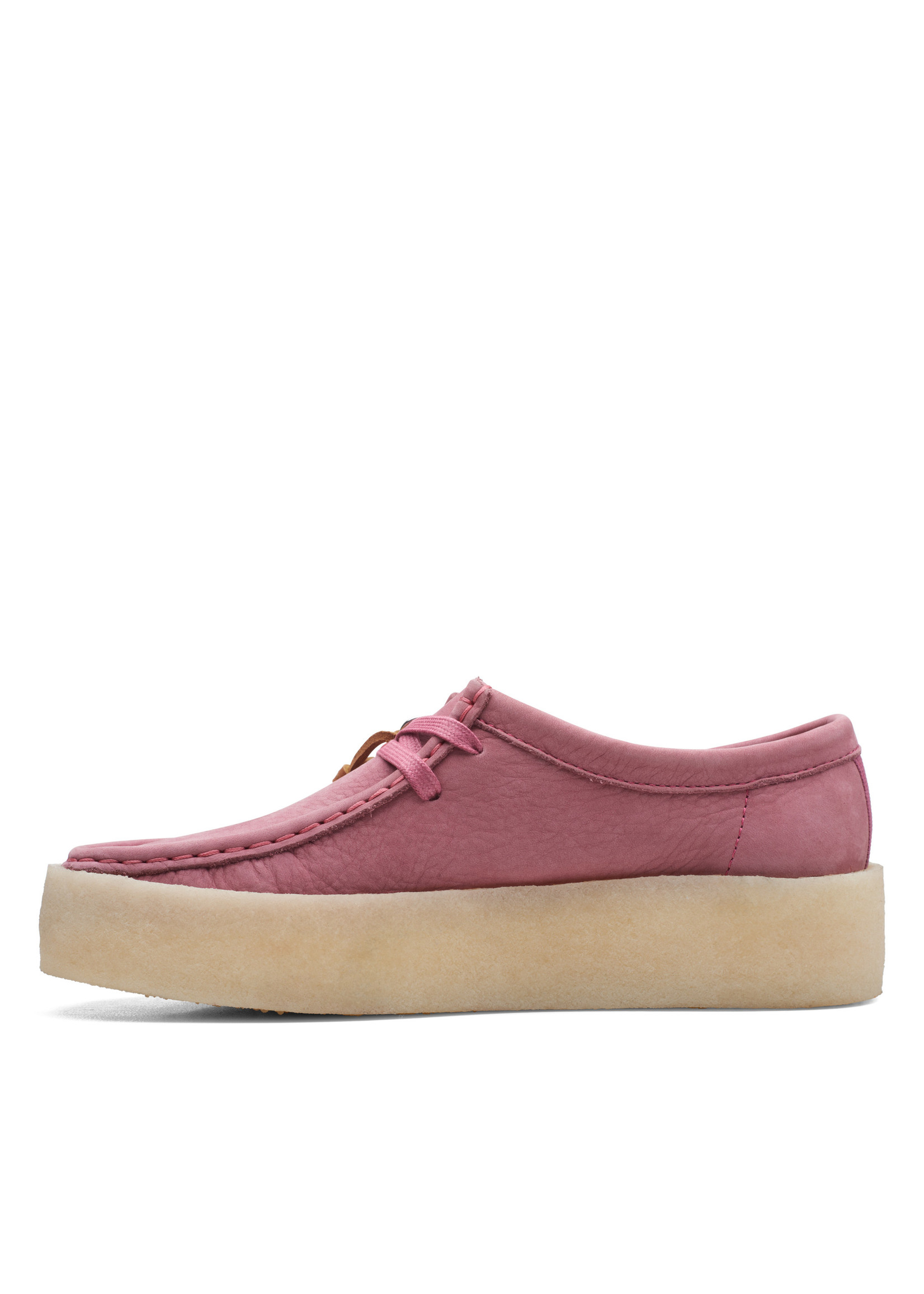 Clarks Womens Wallabee Cup Pink Nubuck 26168664 - SHOE PLUS - Low