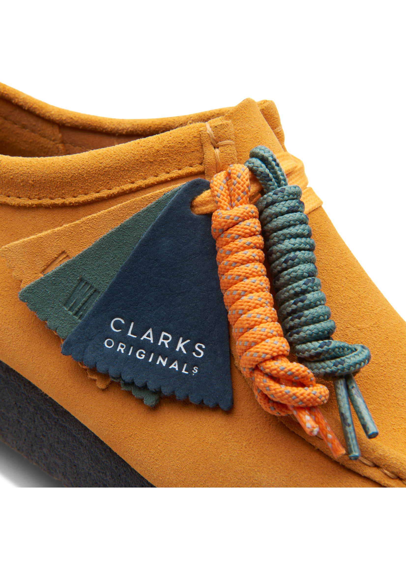 Clarks Mens Iconic Wallabee Originals Yellow/Blue 26168858