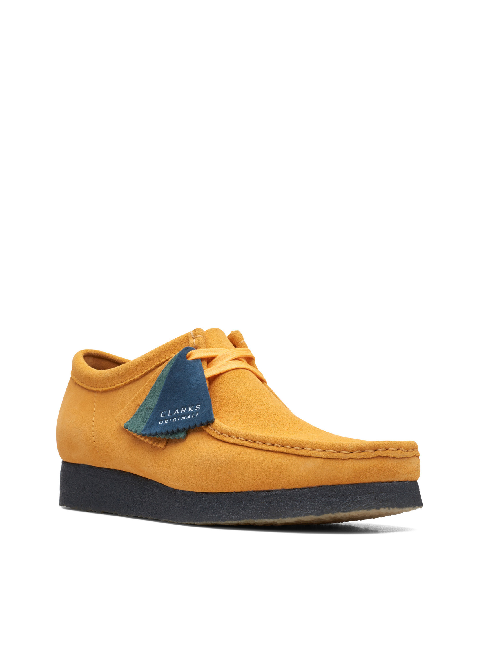 Clarks Mens Iconic Wallabee Originals Yellow/Blue 26168858