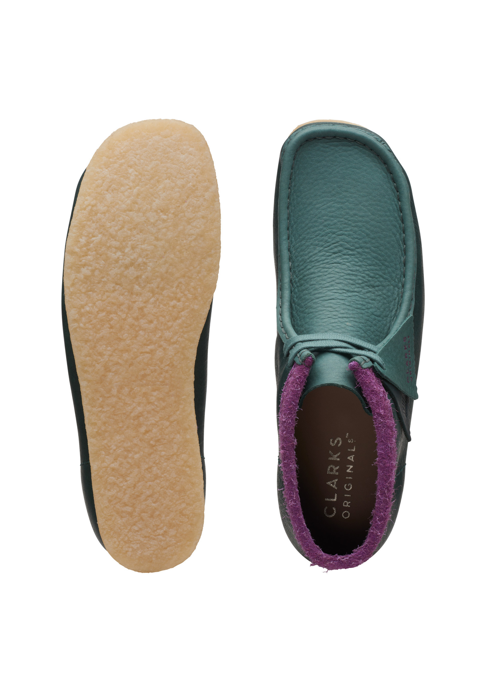 Clarks Mens Originals Icon  Wallabee Boot Green Combi 26168831