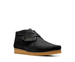 靴 uk10 Clarks Weaver Black Suede clarks-mens-originals-weaver-