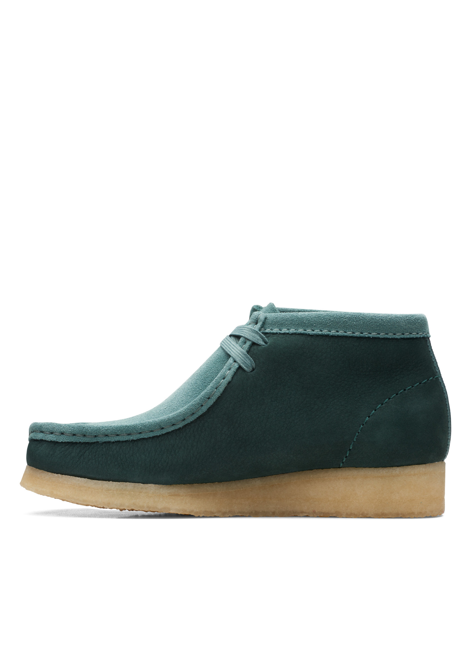 Clarks Womens Wallabee Boot. Teal Green Combi  | 26167942