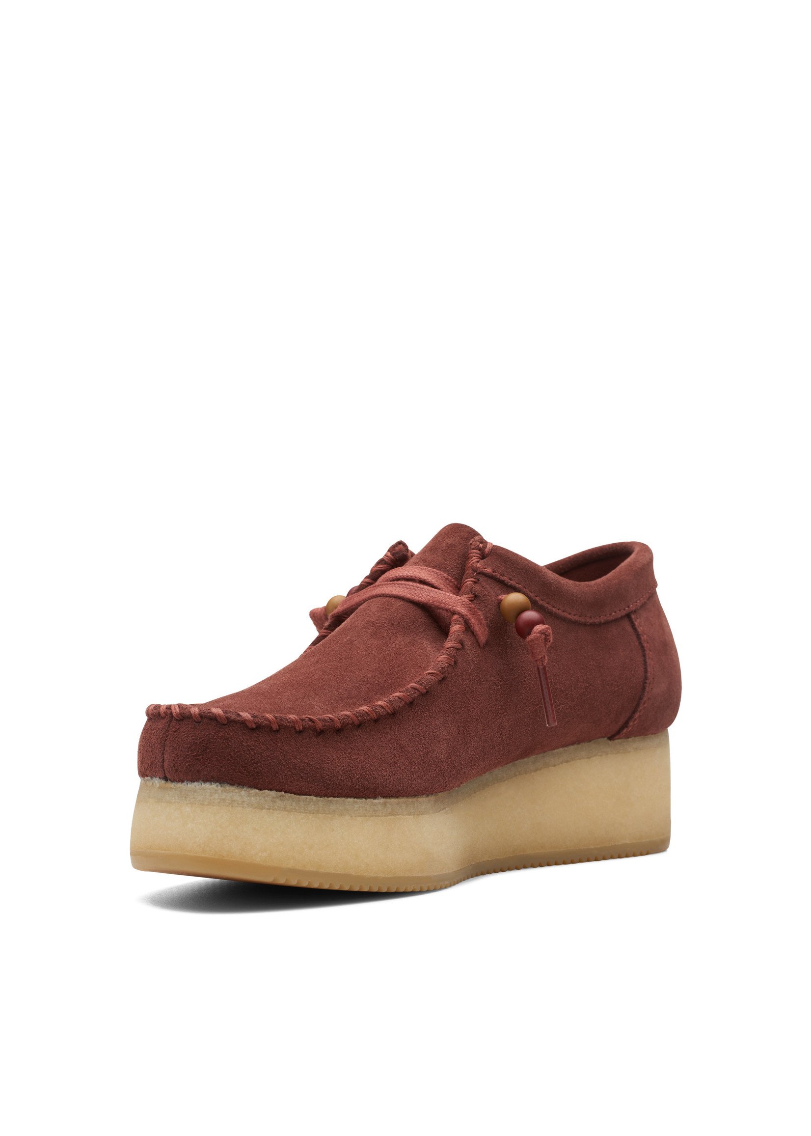 Clarks Womens Wallacraft Lo Burgundy Suede Red | 26168747 - SHOE PLUS
