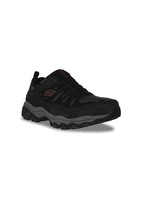 Skechers Men's After Burn M.Fit- Wonted Air Cooled Memory Foam insole Sneaker Extra Wide Fit, Black/Charcoal