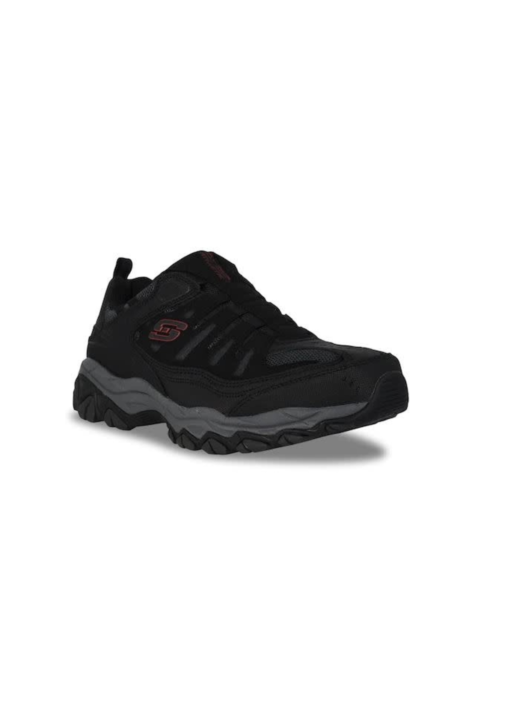 Skechers Men's After Burn M.Fit- Wonted Air Cooled Memory Foam insole Sneaker Extra Wide Fit, Black/Charcoal